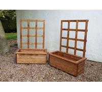Large Trellis Trough Set - Brown
