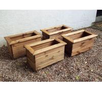 Charles Taylor Small Trough Planter Set of 4, none