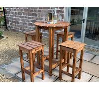 Charles Taylor Trading Alfresco Bar Set Four Seater in Brown Charles Taylor Trading Brown