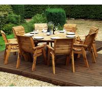 Charles Taylor Trading Garden Furniture Set Eight-Seat Circular Scandinavian Redwood W3500 D3500 H980
