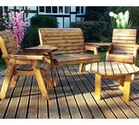 Charles Taylor Trading Four Seater Multi Set with Round Table in Brown Charles Taylor Trading Brown