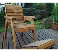 Charles Taylor Deluxe Angled Lounger with Footstool, none