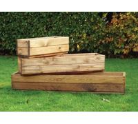 Charles Taylor Trading Solid Wood Window Box Set in Brown Charles Taylor Trading Brown