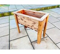 Charles Taylor Wiltshire Large Raised Wooden Garden Trough Planter W830xL410xH720mm