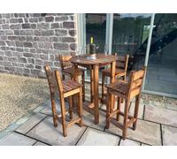 Charles Taylor Deluxe Alfresco Bar Set Four Seater, Brown