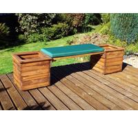 Charles Taylor Trading Deluxe Planter Bench With Cushions - W198 X D47 X H46 - Fully Assembled - Green