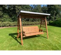 Dorset Three Seater Swing Grey Charles Taylor Trading Brown One Size