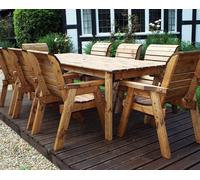 Charles Taylor Trading Eight Seater Rectangular Table Set (with chairs) in Brown Charles Taylor Trading Brown