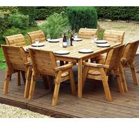 Charles Taylor Trading Eight Seater Square Table Set (with chairs) in Brown Charles Taylor Trading Brown