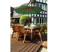 Charles Taylor Trading Eight Seater Square Table Set With Cushions - W250 X D250 X H98 - Fully Assembled - Green