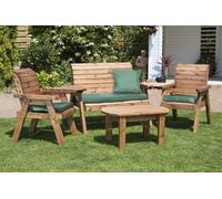 Charles Taylor Trading Four Seater Multi Set With Cushions - W310 X D150 X H98 - Fully Assembled - Green
