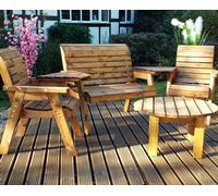 Charles Taylor Trading Four Seater Multi Set with Round Table in Brown Charles Taylor Trading Brown