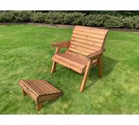 Charles Taylor Grand Chair with Footstool, Brown