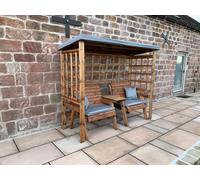 Charles Taylor Grand Henley Twin Seat Arbour Grey, Brown