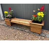 Charles Taylor Trading Knights Double Planter Bench in Brown Charles Taylor Trading Brown