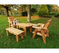 Charles Taylor Trading Little Fella's Med Table Set in Brown Charles Taylor Trading Brown