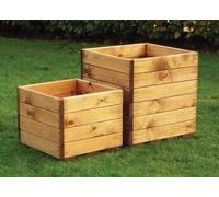 Charles Taylor Trading Open Planter Set in Brown Charles Taylor Trading Brown