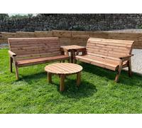 Charles Taylor Trading Six Seater Balmoral Corner set With Round Coffee in Brown Charles Taylor Trading Brown