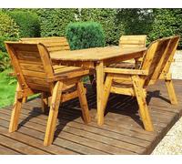 Charles Taylor Trading Six Seater Rectangular Table Set (with chairs & benches) in Brown Charles Taylor Trading Brown