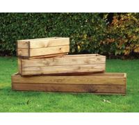 Charles Taylor Trading Solid Wood Window Box Set in Brown Charles Taylor Trading Brown
