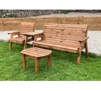 Charles Taylor Trading Straight Grand Chair & Winchester With Coffee Table in Brown Charles Taylor Trading Brown