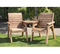 Charles Taylor Trading Twin Companion (Angled) Set Boxed, Wooden Garden Love Seat - W180 X D90 X H98 - Flat Packed