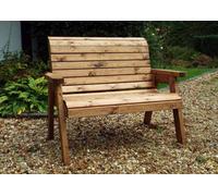 Charles Taylor Trading Two Seat Bench - L74 X W118 X H98 Cm - Redwood - Minimal Assembly Required