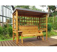 Charles Taylor Wentworth 3 Seat Arbour with Cover, Grey