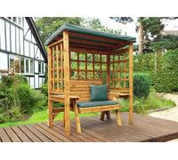 Charles Taylor Trading Wentworth Two Seat Arbour - W172 X D92 X H194 Cm - Fully Assembled - Green Cushion And Sun Canopy Included