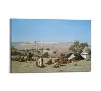 Charles-Théodore Frère Jerusalem from The Environs Fine Artwork Poster Wall Art Canvas Living Room Bedroom Decor Artworks 08x12inch(20x30cm)