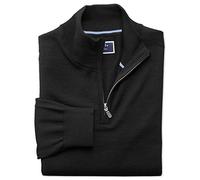 Charles Tyrwhitt Black Pure Merino Zip Neck Jumper