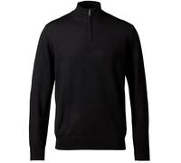 Charles Tyrwhitt Black Pure Merino Zip Neck Jumper