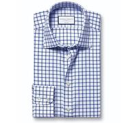 Charles Tyrwhitt Checked Shirts for Men - Non Iron with 100% Cotton Twill - Formal Dress Shirt for Work, Business & Weddings Cobalt Blue