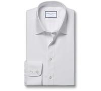 Charles Tyrwhitt Classic Collar Non-Iron Twill Cotton Formal Shirt - White Single Cuff Size 15.5/32