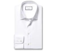 Charles Tyrwhitt Classic Collar Non-Iron Twill Cotton Formal Shirt - White Single Cuff Size 15.5/34