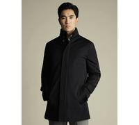 Charles Tyrwhitt Cotton Rich 3 in 1 Mac with Removable Gilet Black