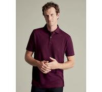 Charles Tyrwhitt Cotton Rich Pique Polo Shirt Burgundy