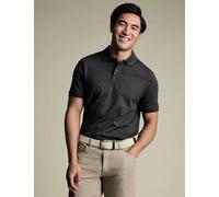 Charles Tyrwhitt Cotton Rich Pique Polo Shirt Dark Grey