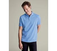 Charles Tyrwhitt Cotton Rich Pique Polo Shirt Light Blue