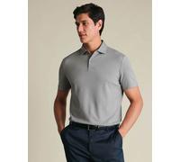 Charles Tyrwhitt Cotton Rich Pique Short Sleeve Polo Shirt Light Grey