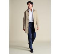 Charles Tyrwhitt Cotton Rich Showerproof Raincoat Stone