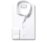 Charles Tyrwhitt Cutaway Collar Non-Iron Twill Cotton Formal Shirt - White Single Cuff Size 16.5/34