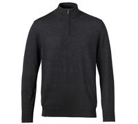 Charles Tyrwhitt Jumpers for Men - Dark Charcoal Merino Wool 1/4 Zip Jumper - Machine Washable & Temperature Regulating Knitwear for Smart & Casual Wear