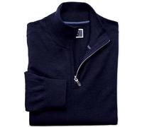 Charles Tyrwhitt Jumpers for Men - Merino Wool 1/4 Zip Jumper - Machine Washable & Temperature Regulating Knitwear for Smart & Casual Wear Navy