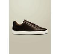 Charles Tyrwhitt Leather Lace Up Trainers Dark Brown