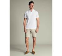 Charles Tyrwhitt Linen Blend Flat Front Shorts Stone