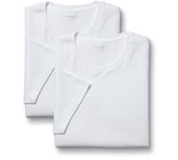 Charles Tyrwhitt Men's White T-Shirts - 100% Pima Cotton Crew Neck - 2 Pack Soft & Breathable Undershirts for Men - Luxury Cotton T Shirts for Everyday Wear & Layering