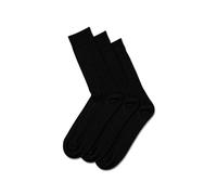 Charles Tyrwhitt Merino Wool Socks for Men - 3 Pack of Luxury Black Ribbed Wool Socks - Breathable, Soft & Durable - Seamless Toe & Reinforced Heel - Premium Wool for Comfort & Style
