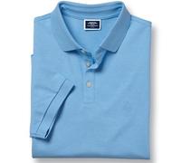 Charles Tyrwhitt Polo Shirts for Men - Premium Sky Blue Cotton Pique Polo with Stretch - Men’s Polo-Shirt for Work & Casual Wear - Short Sleeve, Breathable & Durable T-Shirts for Men UK