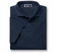 Charles Tyrwhitt Polo Shirts for Men - Smart Jersey Cotton Polo with Concealed Button-Down Collar - Breathable & Stylish T Shirt for Men UK - Classic & Modern Men's Polo-Shirts Short Sleeve Navy Blue
